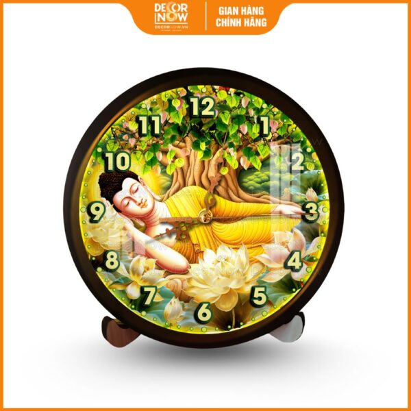 Đồng hồ Phật Niết Bàn Bồ Đề Sen Vàng