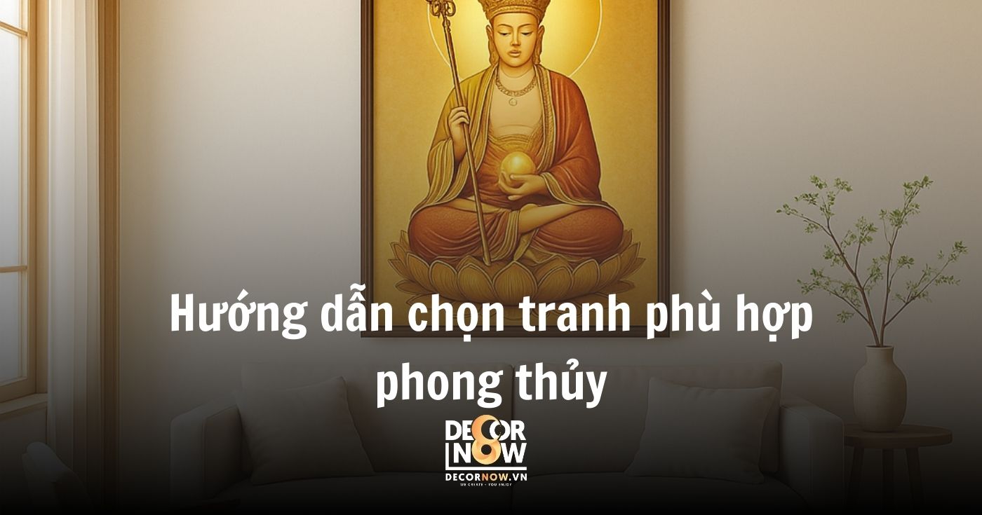 Tranh Địa Tạng Vương Bồ Tát: Trào lưu thờ tranh Phật hiện đại 13 Hướng dẫn chọn tranh phù hợp phong thủy