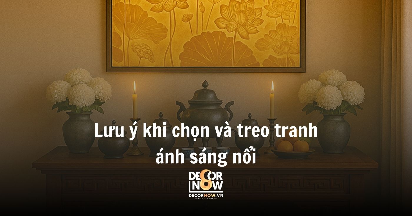 Tranh Phật ánh sáng nổi: Tâm linh & phong thủy hiện đại 15 Lưu ý khi chọn và treo tranh ánh sáng nổi