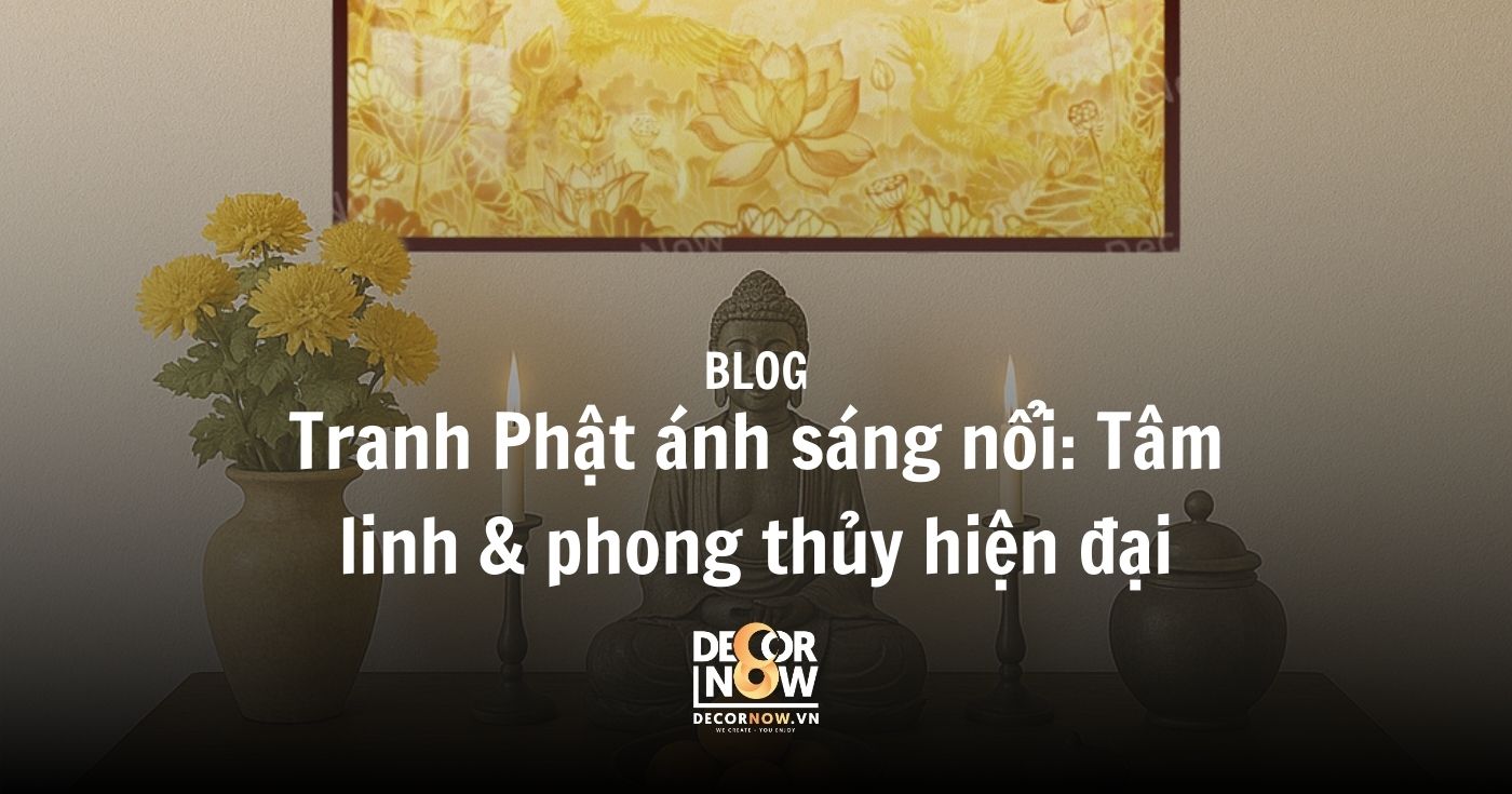 Tranh Phật ánh sáng nổi Tâm linh & phong thủy hiện đại
