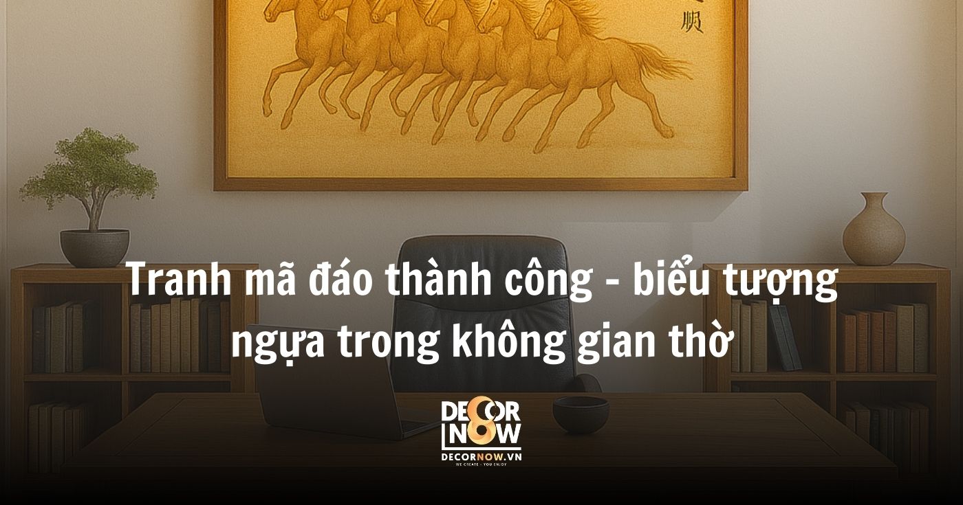 Tranh Mã đáo thành công: Ý nghĩa hình tượng ngựa trong phong thủy và đời sống tâm linh 13 Tranh mã đáo thành công – biểu tượng ngựa trong không gian thờ