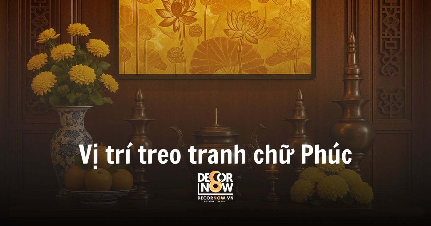 Tranh chữ Phúc : Vẻ đẹp phong thủy khơi nguồn phúc khí an lành 12 Vi tri treo tranh chu Phuc