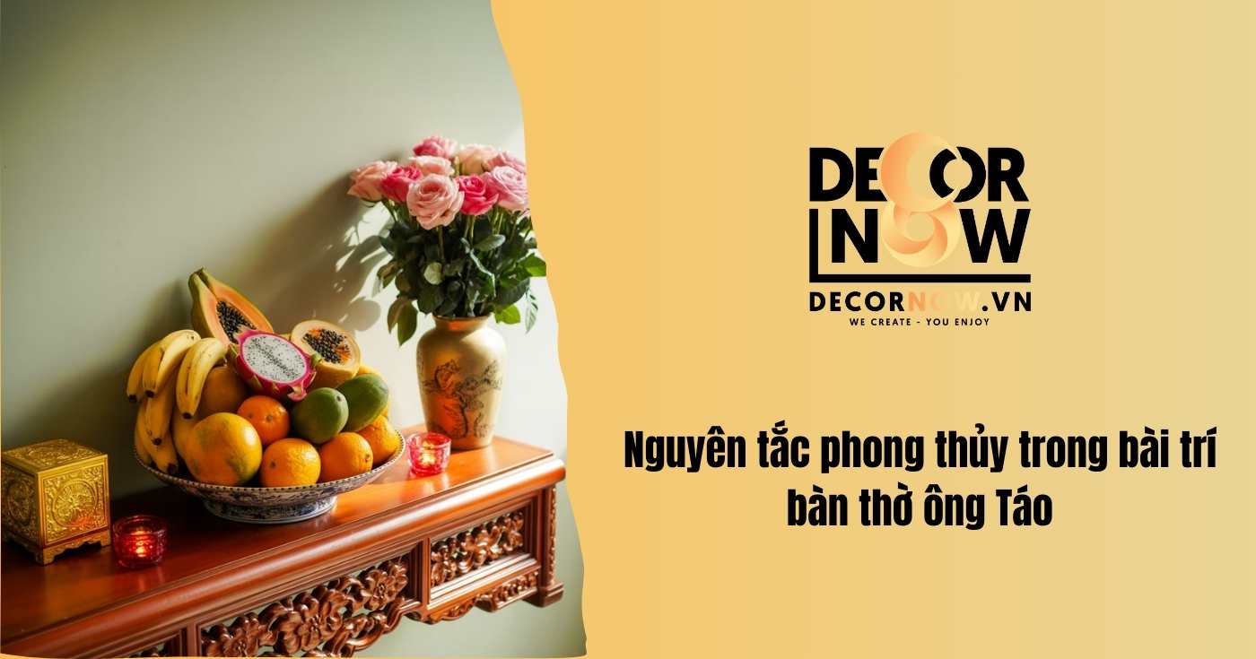 Bí quyết bài trí bàn thờ ông Táo chuẩn phong thủy, đón phúc lộc bình an 8 Nguyên tắc phong thủy trong bài trí bàn thờ ông Táo