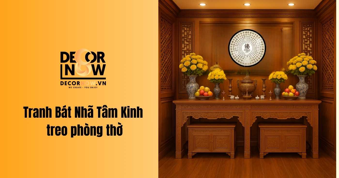 Năm 2025 nên chọn tranh phòng thờ nào? Top 6 mẫu hợp phong thủy nhất 13 Tranh Bát Nhã Tâm Kinh