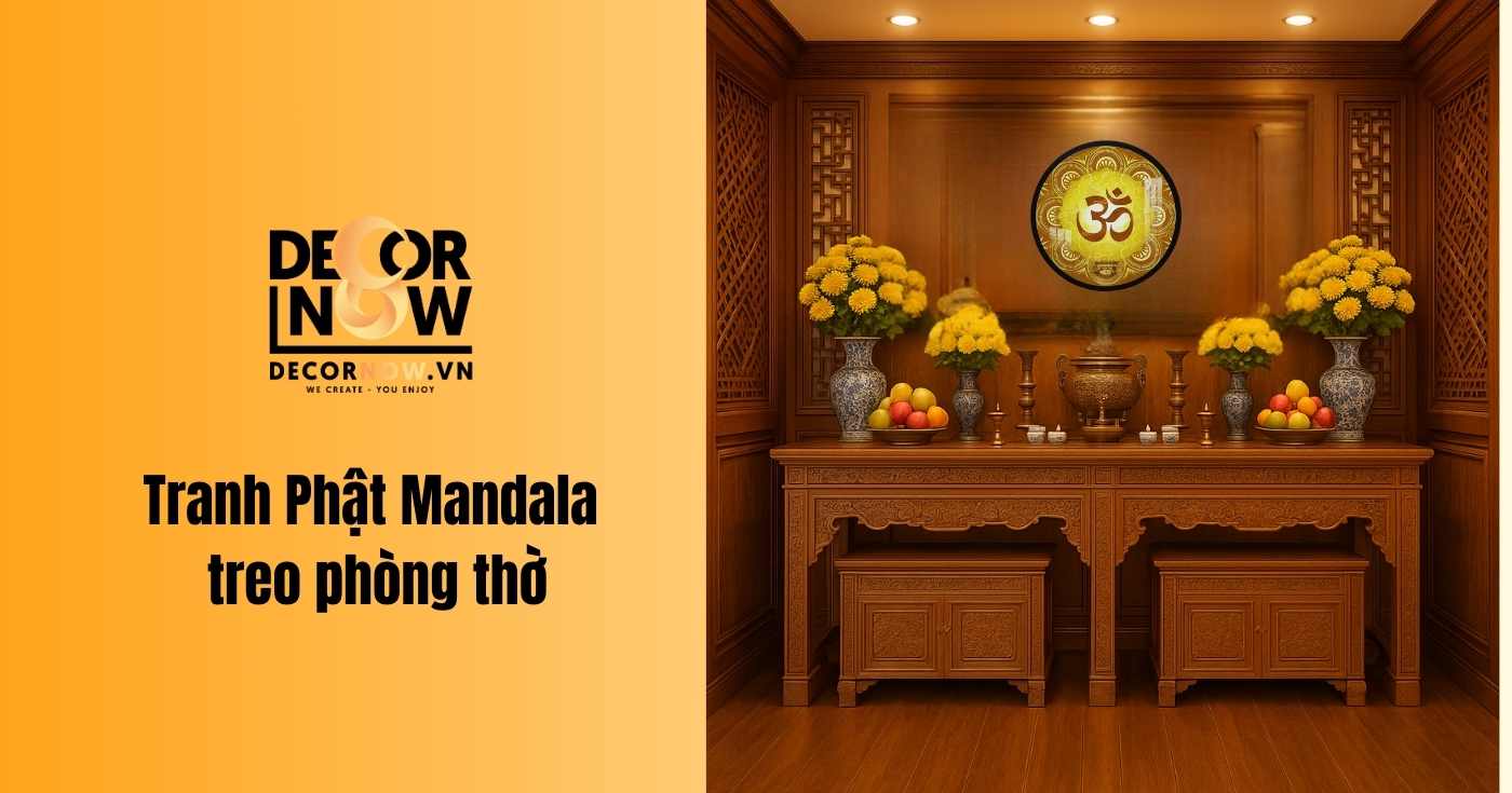 Năm 2025 nên chọn tranh phòng thờ nào? Top 6 mẫu hợp phong thủy nhất 12 Tranh Phật Mandala