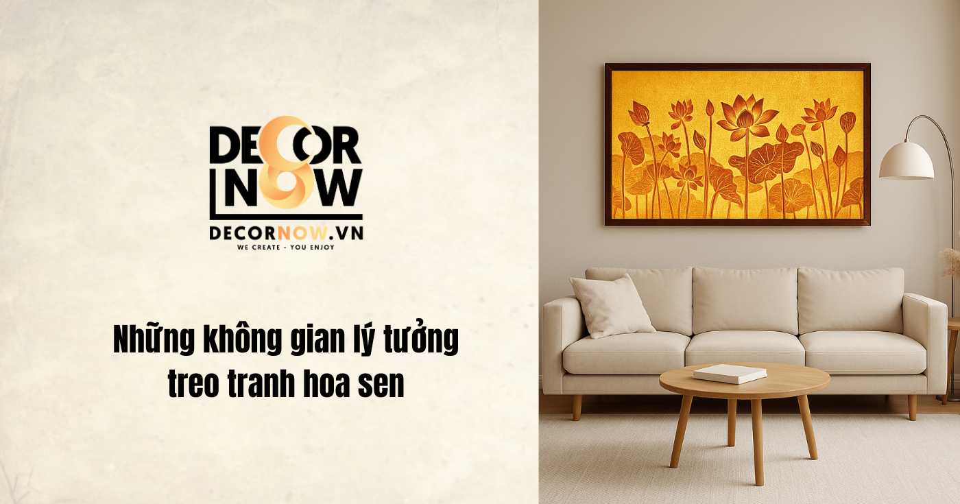 Giải mã ý nghĩa tranh hoa sen và cách chọn tranh hợp phong thủy 7 Những không gian lý tưởng treo tranh hoa sen giúp gia tăng vượng khí